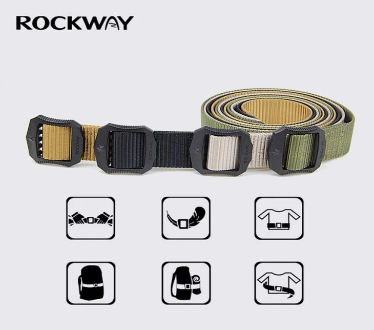 Shield-shaped POM Buckle Nylon Belt