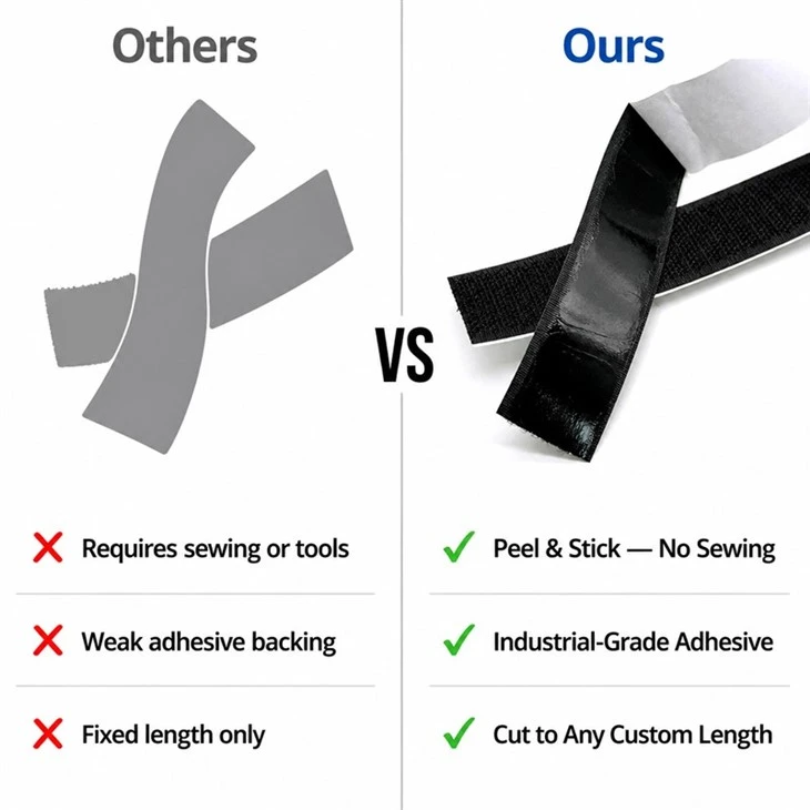 stick on hook and loop tape